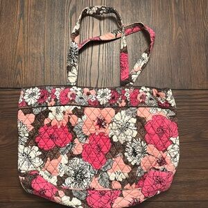 Vera Bradley pink/brown/white tote
